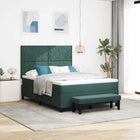 Boxspring bed 160x200 cm donkergroen fluweel