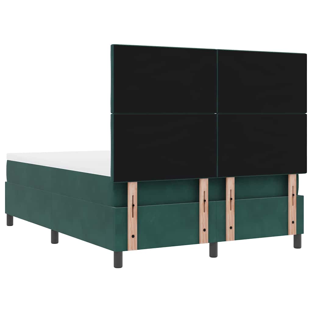 Boxspring bed met hoofdeinde Donkergroen 200 x 160 cm Fluweel