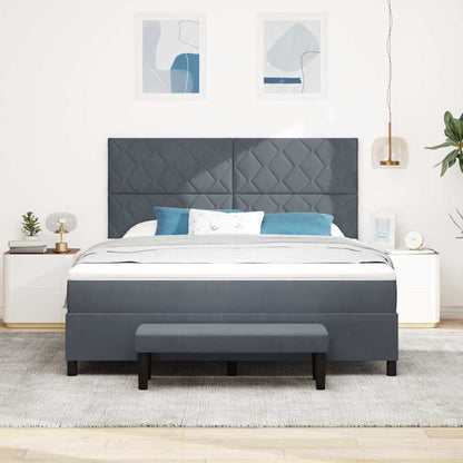 Boxspring bed met hoofdeinde Donkergrijs 200 x 180 cm Fluweel