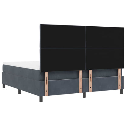 Boxspring bed met hoofdeinde Donkergrijs 200 x 180 cm Fluweel
