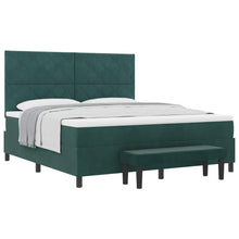 Boxspring bed met hoofdeinde Donkergroen 200 x 180 cm Fluweel