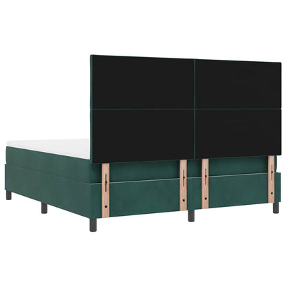 Boxspring bed met hoofdeinde Donkergroen 200 x 180 cm Fluweel