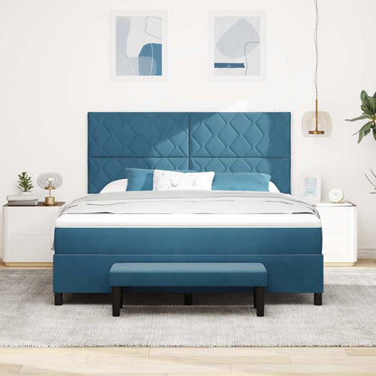 Boxspring bed met matras Donkerblauw 180 x 200 cm Fluweel
