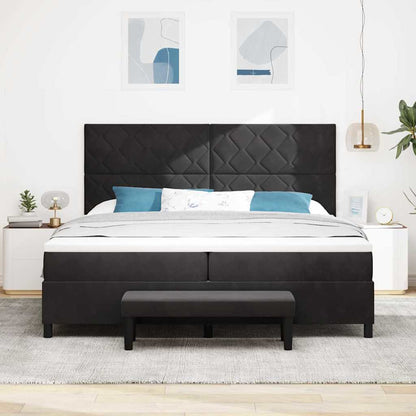 Boxspring bed met matras Zwart 200 x 200 cm Fluweel