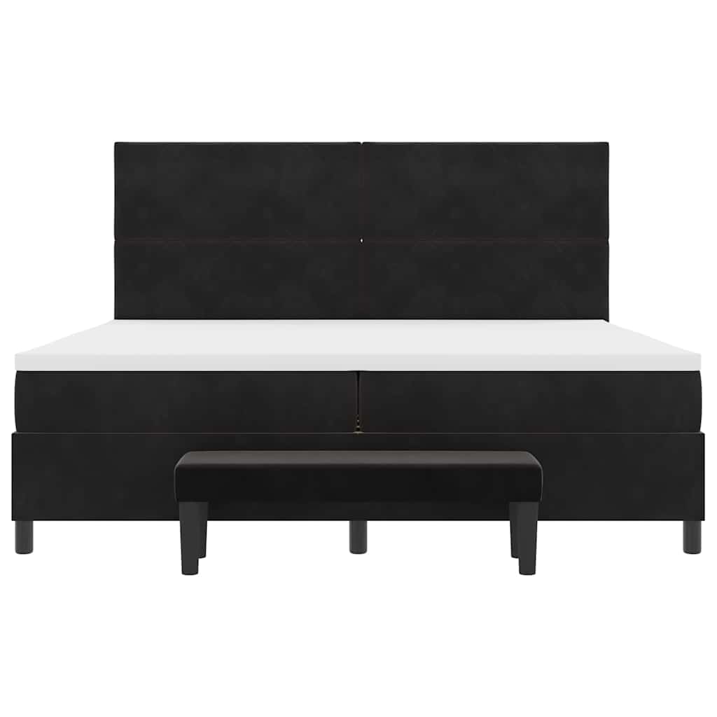 Boxspring bed met matras Zwart 200 x 200 cm Fluweel