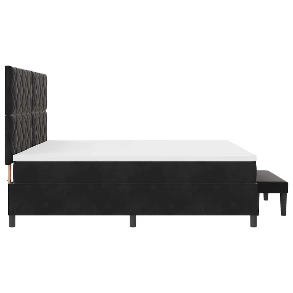 Boxspring bed met matras Zwart 200 x 200 cm Fluweel