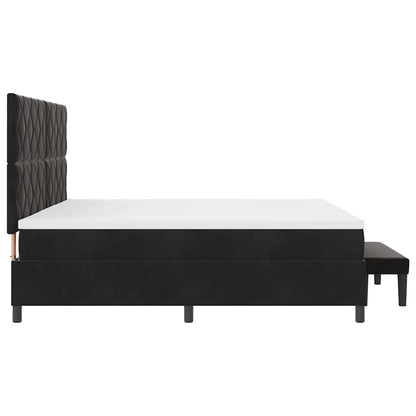Boxspring bed met matras Zwart 200 x 200 cm Fluweel