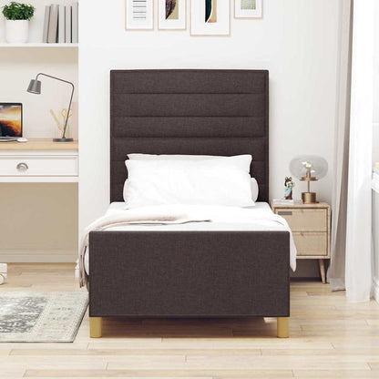 Bedframe met hoofdeinde Donkerbruin 80 x 200 cm Stof