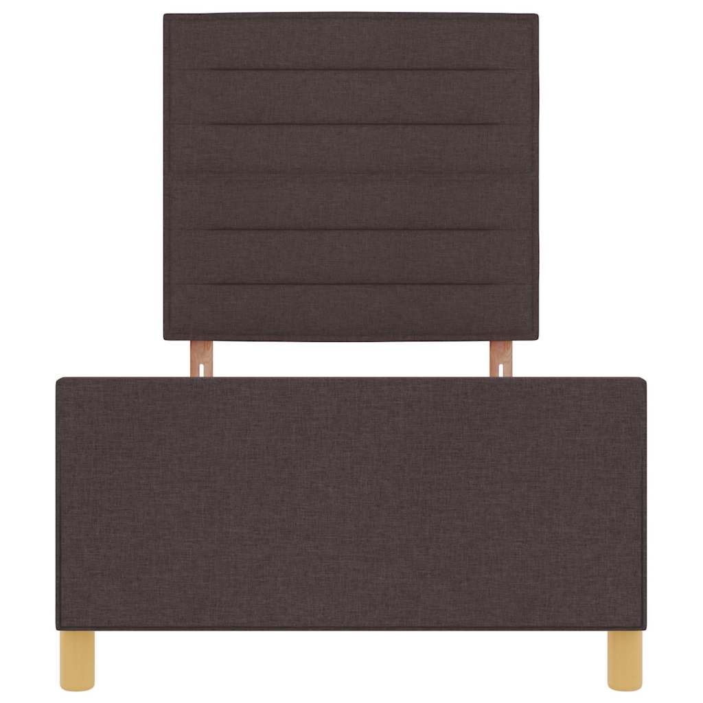 Bedframe met hoofdeinde Donkerbruin 80 x 200 cm Stof