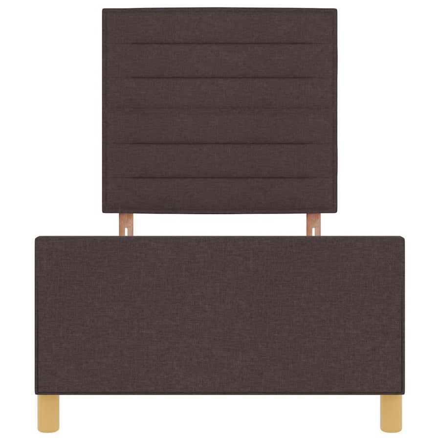 Bedframe met hoofdeinde Donkerbruin 80 x 200 cm Stof