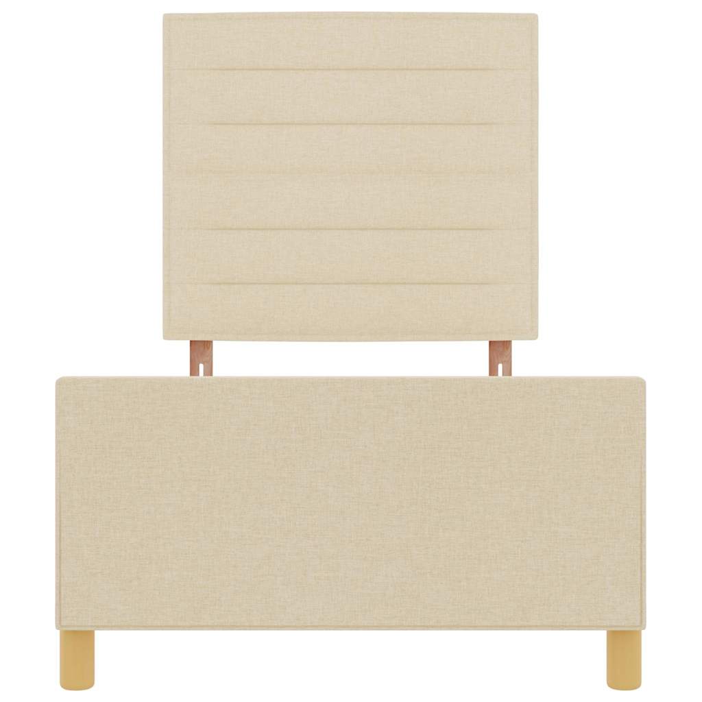 Bedframe met hoofdeinde Crème 80 x 200 cm Stof