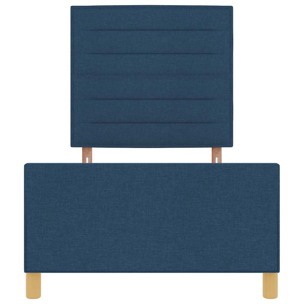Bedframe met hoofdeinde Blauw 80 x 200 cm Stof