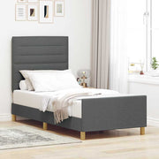 Bedframe 90x190 cm donkergrijs stof