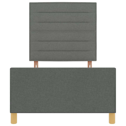 Bedframe met hoofdeinde Donkergrijs 90 x 200 cm Stof