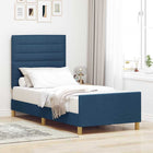 Bedframe 100x200 cm blauw stof