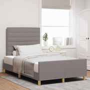 Bedframe 120x190 cm stof taupe met hoofdeinde