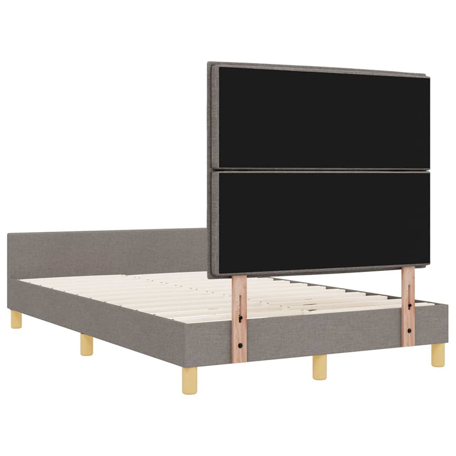 Bedframe Met Hoofdeinde Stof Taupe 120 x 190 cm