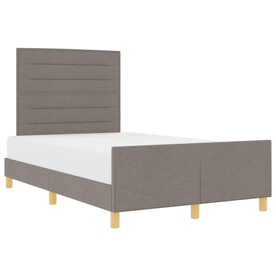 Bedframe Met Hoofdeinde Stof Taupe 120 x 190 cm
