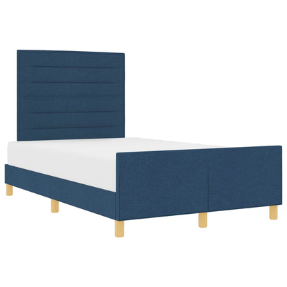 Bedframe met hoofdeinde Blauw 120 x 190 cm Stof