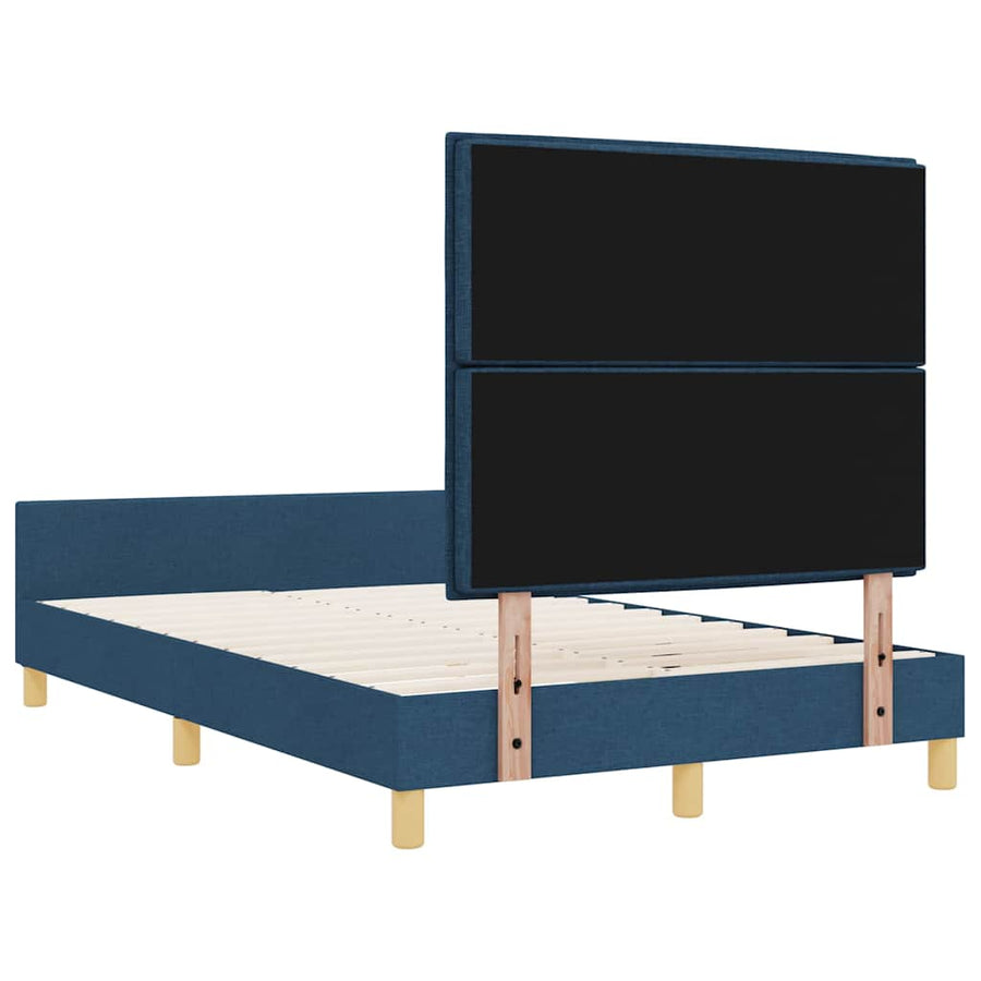 Bedframe met hoofdeinde Blauw 120 x 190 cm Stof