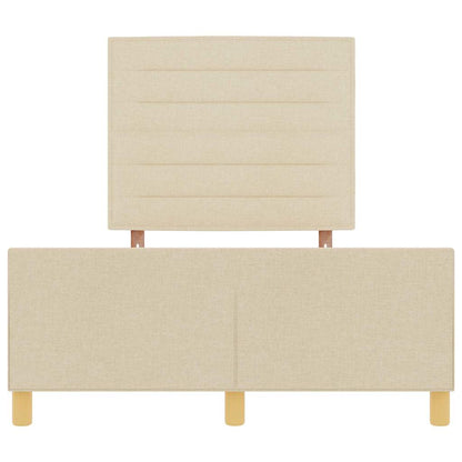 Bedframe met hoofdeinde Crème 120 x 200 cm Stof