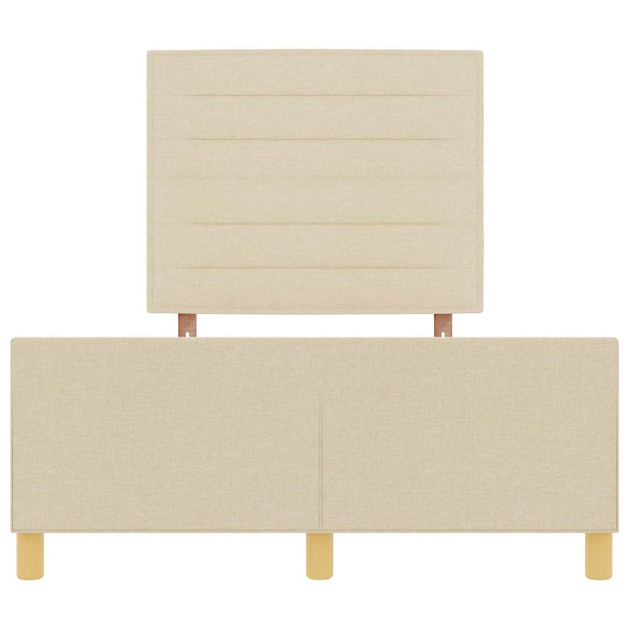 Bedframe met hoofdeinde Crème 120 x 200 cm Stof