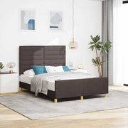 Bedframe 140x200 cm stof donkerbruin