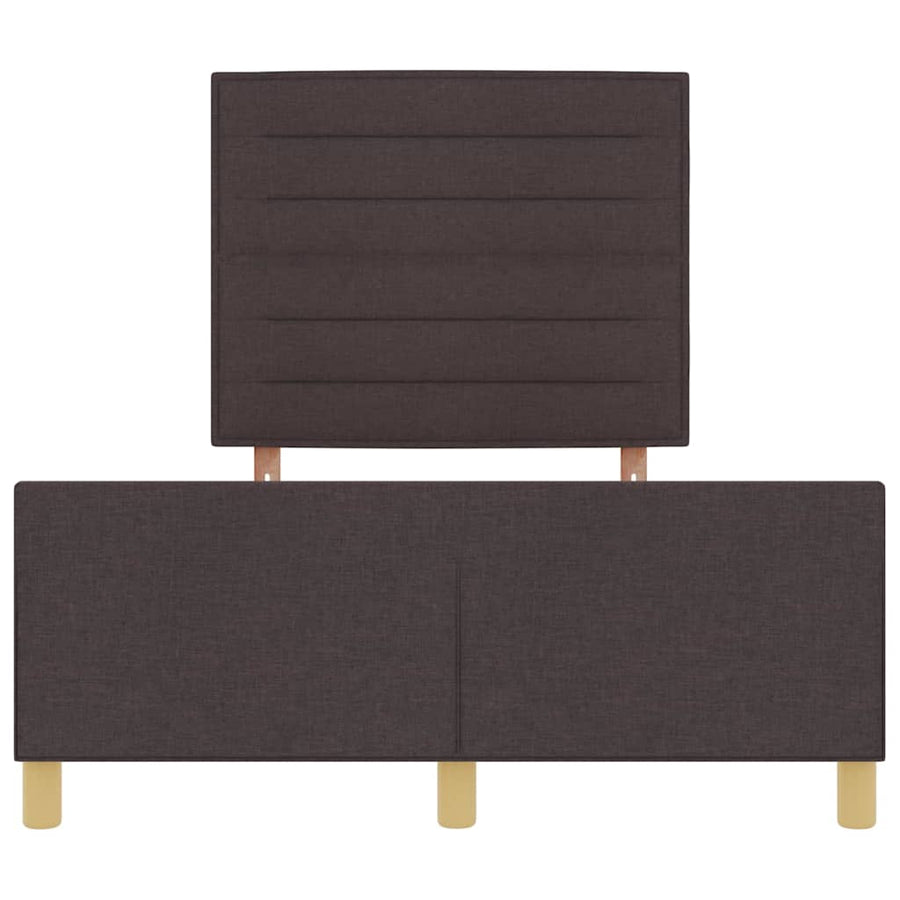 Bedframe met hoofdeinde Donkerbruin 160 x 200 cm Stof