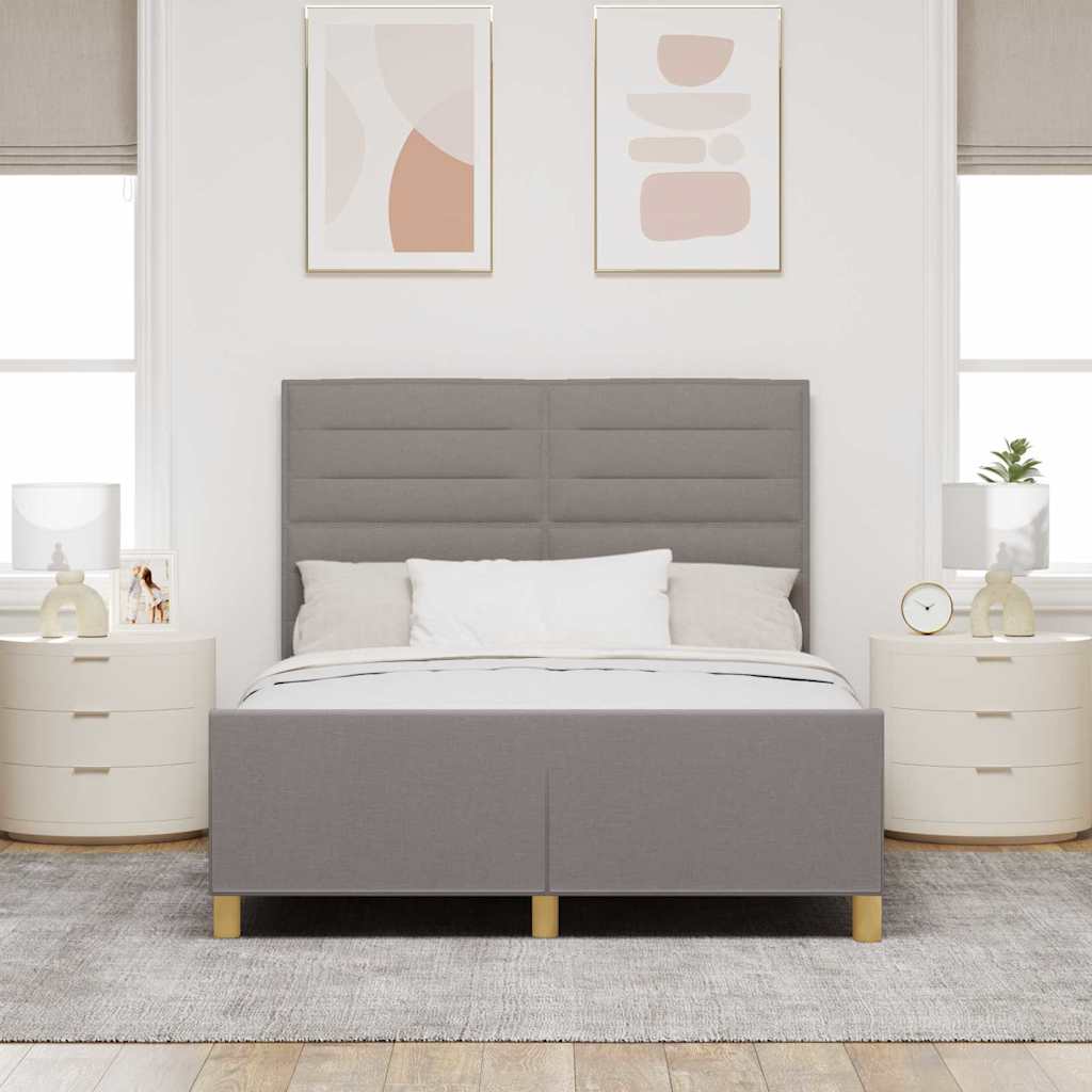Bedframe met hoofdeinde Taupe 160 x 200 cm Stof