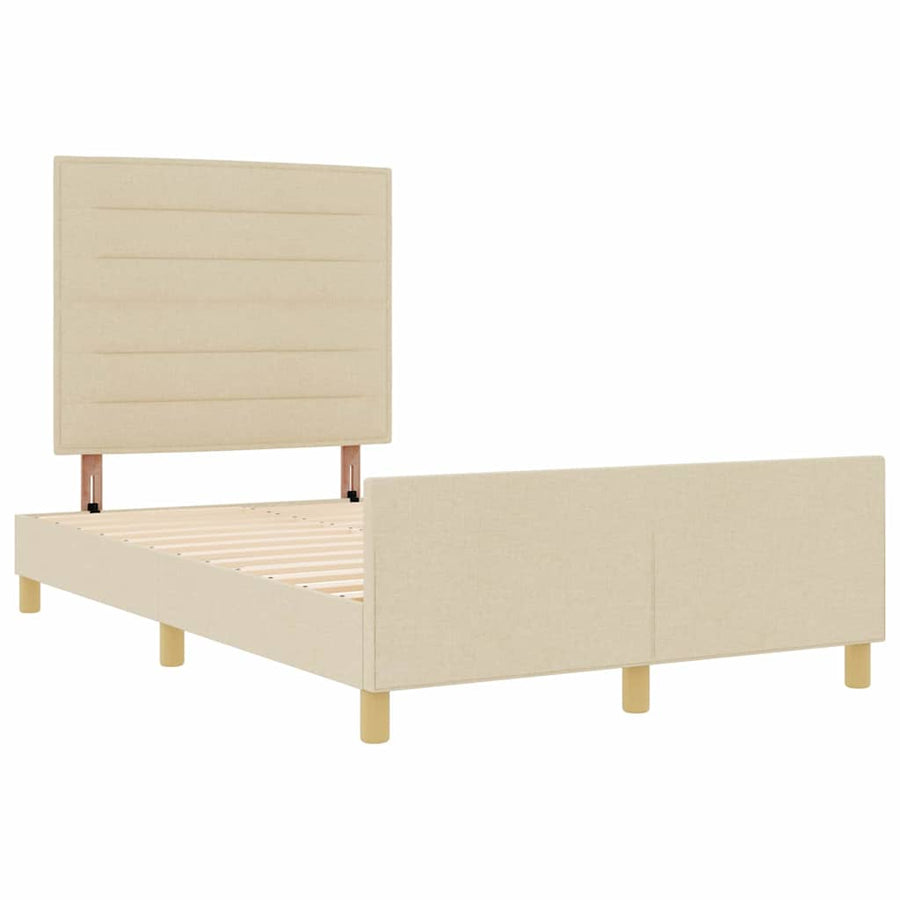 Bedframe met hoofdeinde Crème 160 x 200 cm Stof