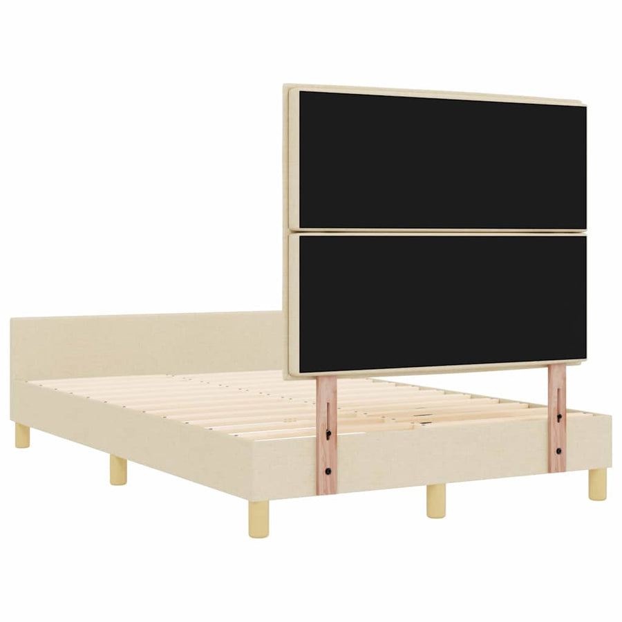 Bedframe met hoofdeinde Crème 160 x 200 cm Stof