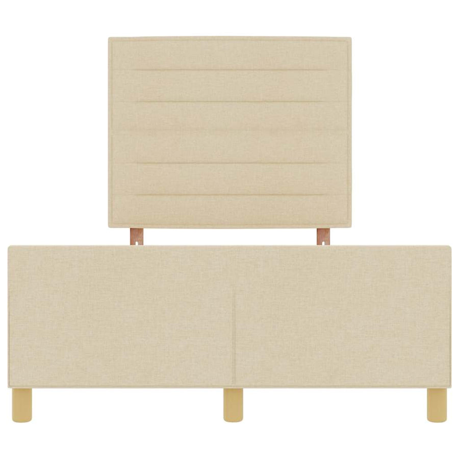 Bedframe met hoofdeinde Crème 160 x 200 cm Stof
