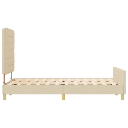Bedframe met hoofdeinde Crème 160 x 200 cm Stof