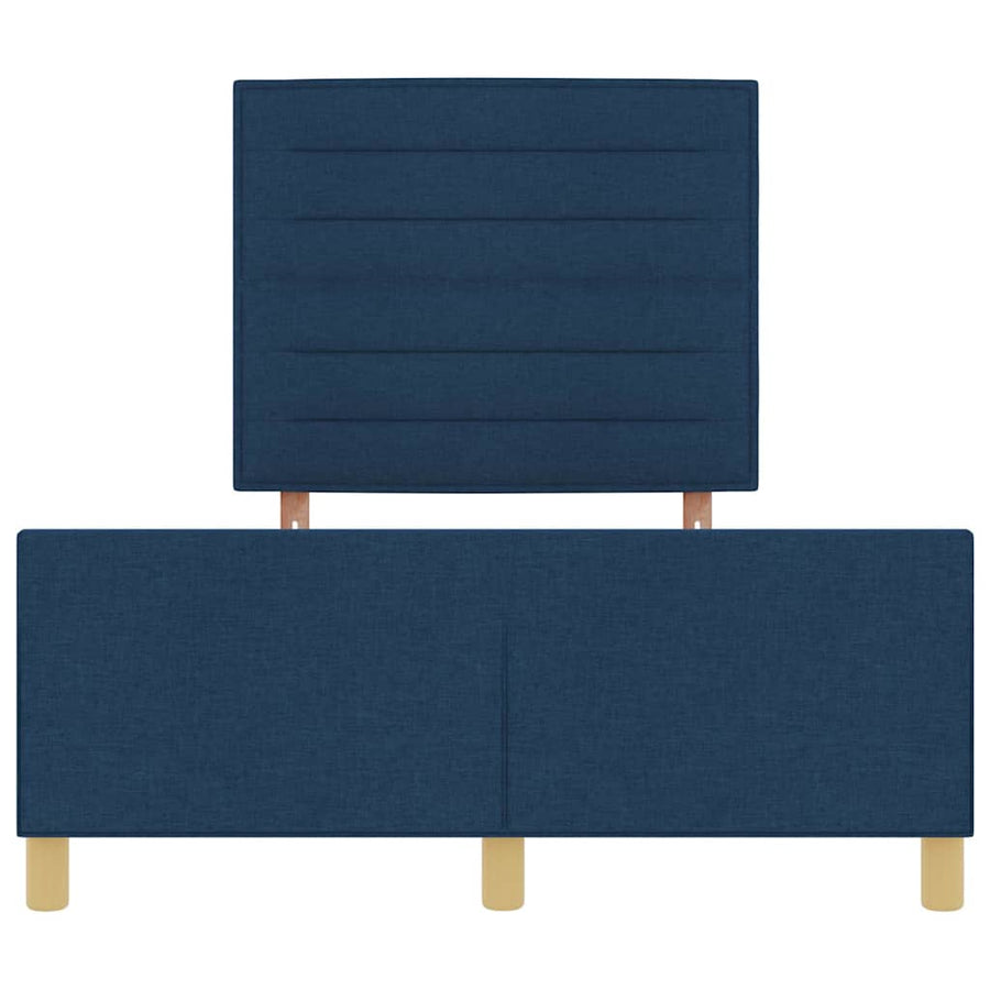 Bedframe met hoofdeinde Blauw 160 x 200 cm Stof