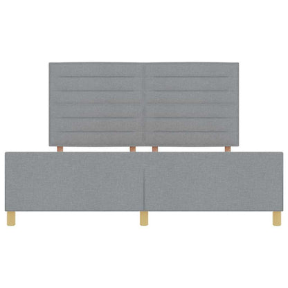 Bedframe met hoofdeinde Lichtgrijs 180 x 200 cm Stof