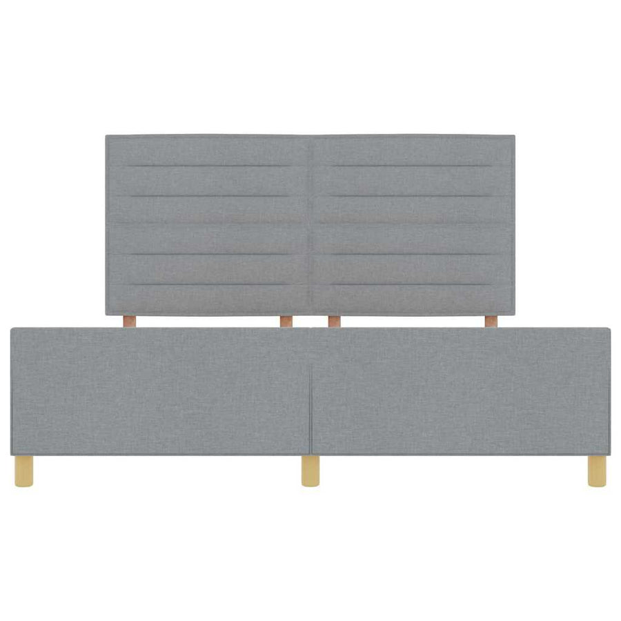 Bedframe met hoofdeinde Lichtgrijs 180 x 200 cm Stof