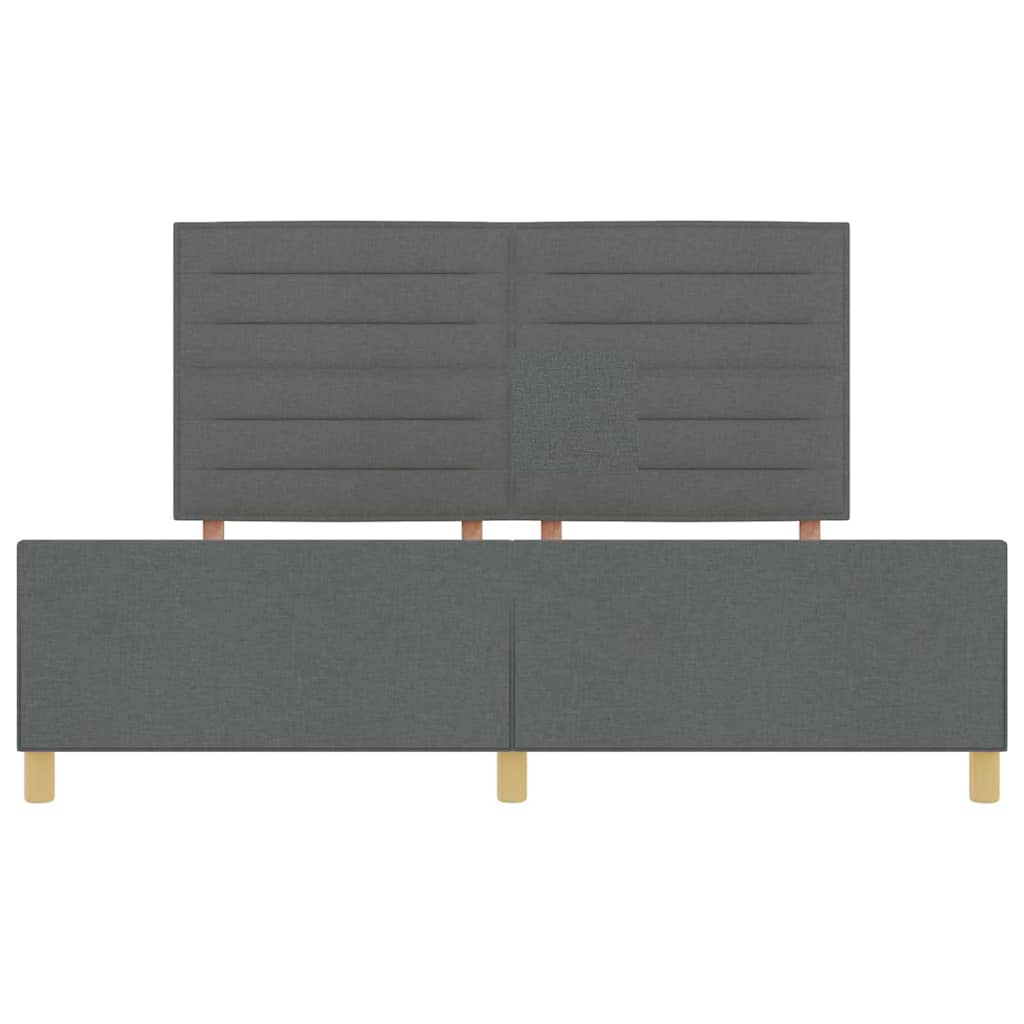 Bedframe met hoofdeinde Donkergrijs 180 x 200 cm Stof