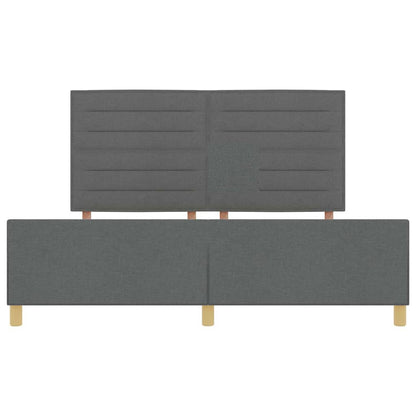 Bedframe met hoofdeinde Donkergrijs 180 x 200 cm Stof