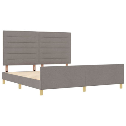Bedframe met hoofdeinde Taupe 180 x 200 cm Stof