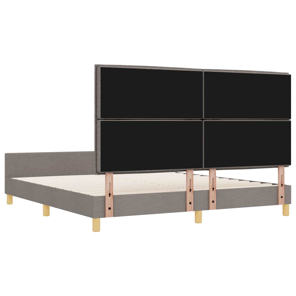 Bedframe met hoofdeinde Taupe 180 x 200 cm Stof