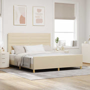 Bedframe crème 180x200 cm stof
