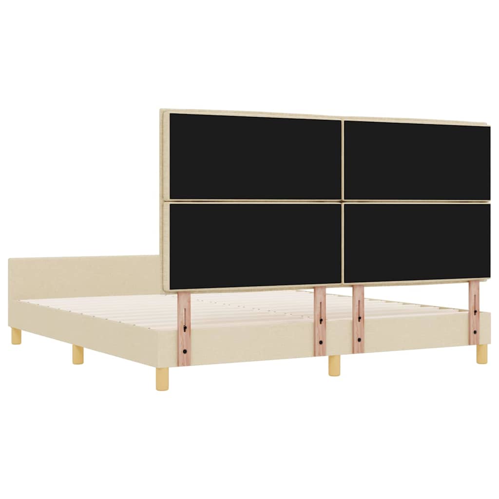 Bedframe met hoofdeinde Crème 180 x 200 cm Stof