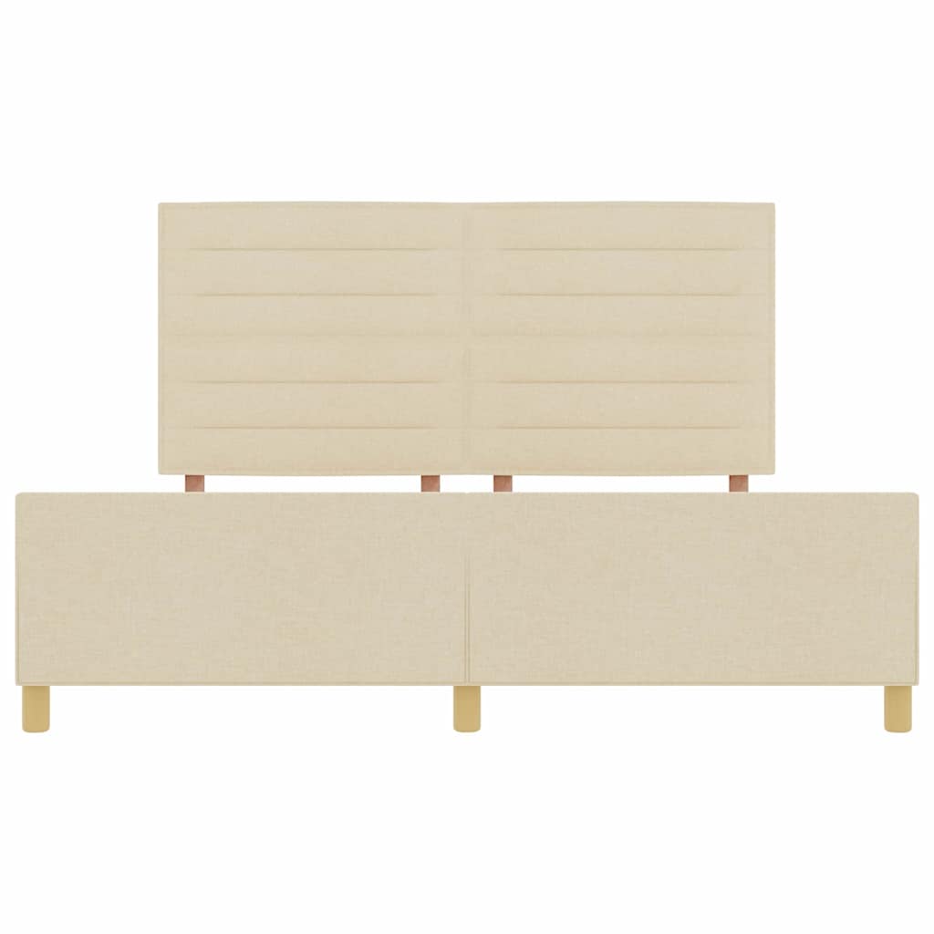 Bedframe met hoofdeinde Crème 180 x 200 cm Stof