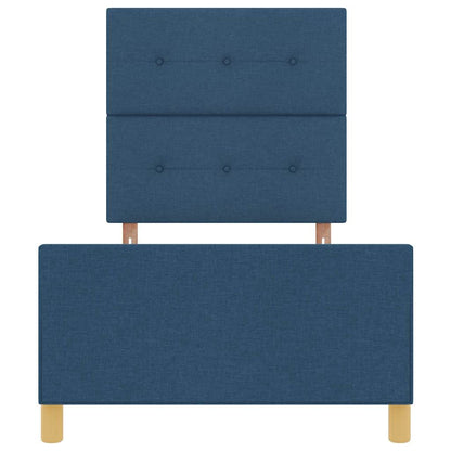 Bedframe met hoofdeinde Blauw 90 x 190 cm Stof
