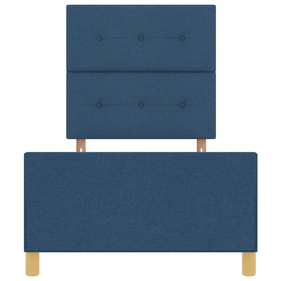 Bedframe met hoofdeinde Blauw 90 x 190 cm Stof