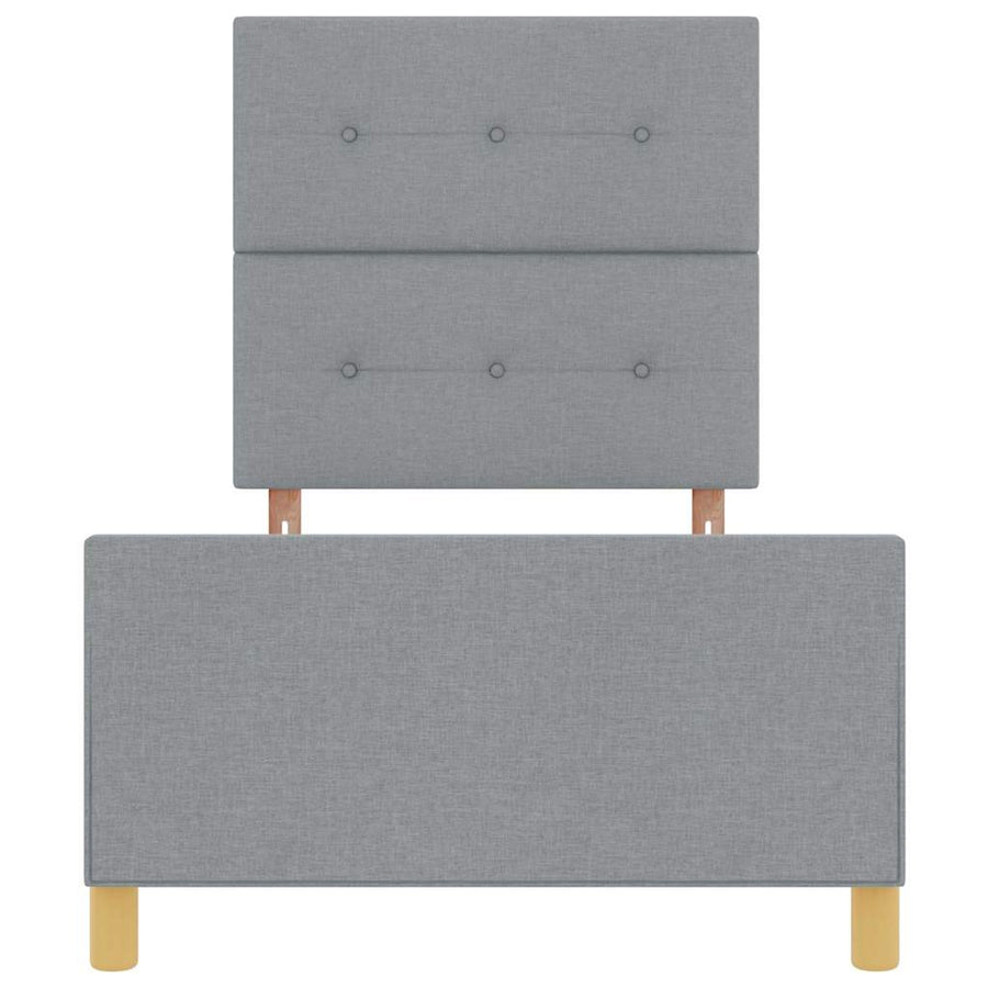 Bedframe met hoofdeinde Lichtgrijs 100 x 200 cm Stof