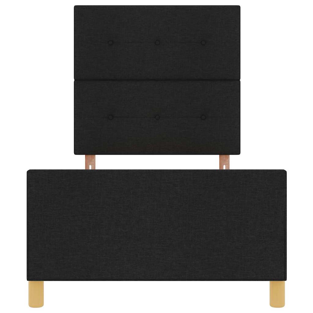 Bedframe met hoofdeinde Zwart 100 x 200 cm Stof