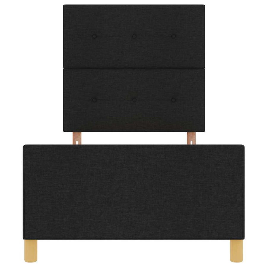 Bedframe met hoofdeinde Zwart 100 x 200 cm Stof