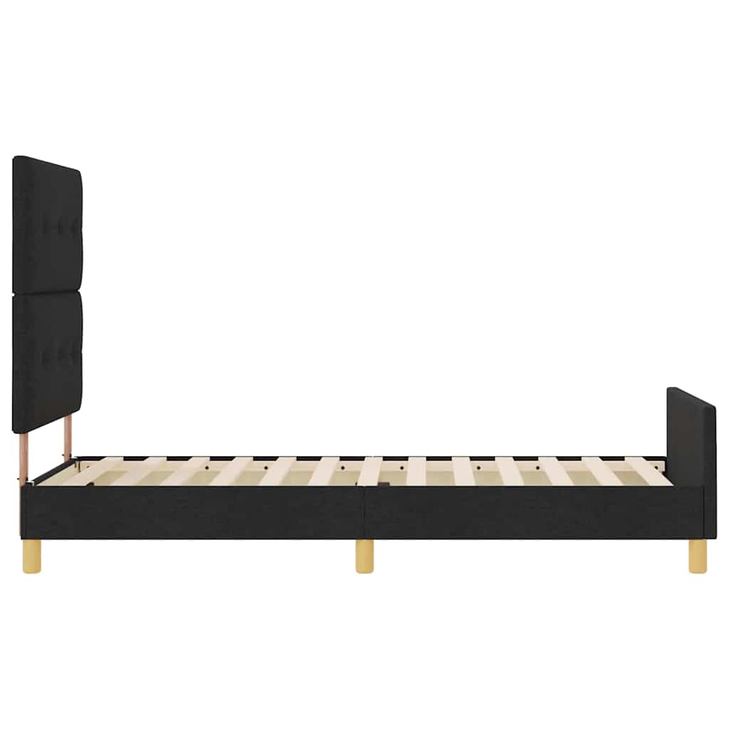 Bedframe met hoofdeinde Zwart 100 x 200 cm Stof
