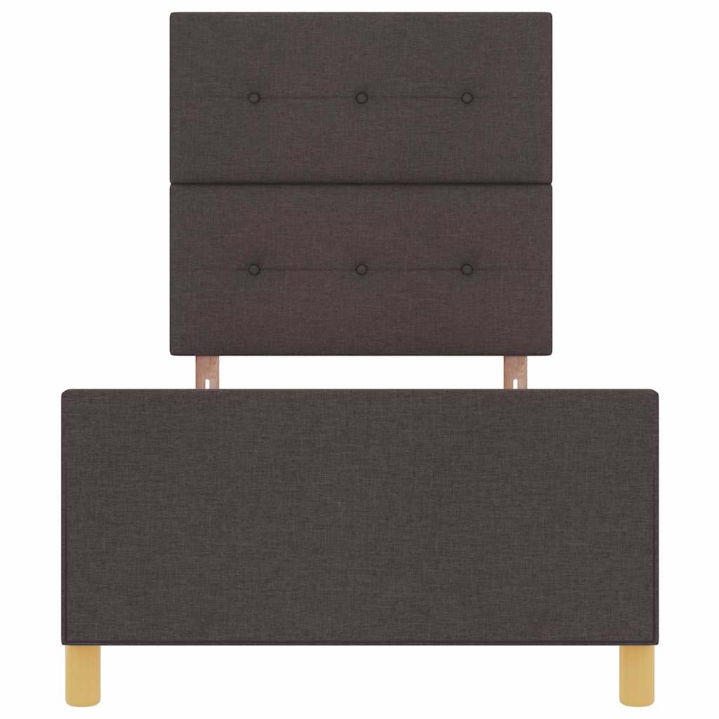 Bedframe met hoofdeinde Donkerbruin 100 x 200 cm Stof
